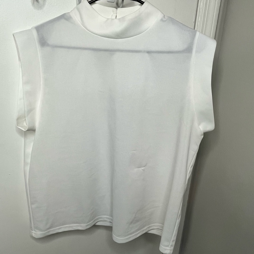 Short Sleeve White Dress Top